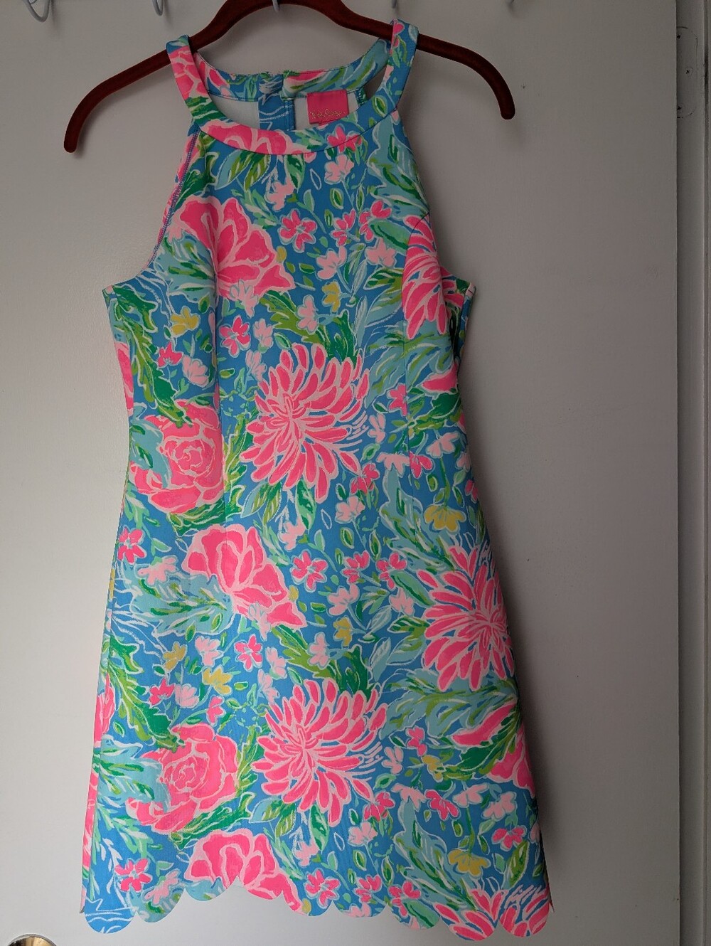 Girl's Lilly Pulitzer Blue, Pink & Green Printed Dress Size 16